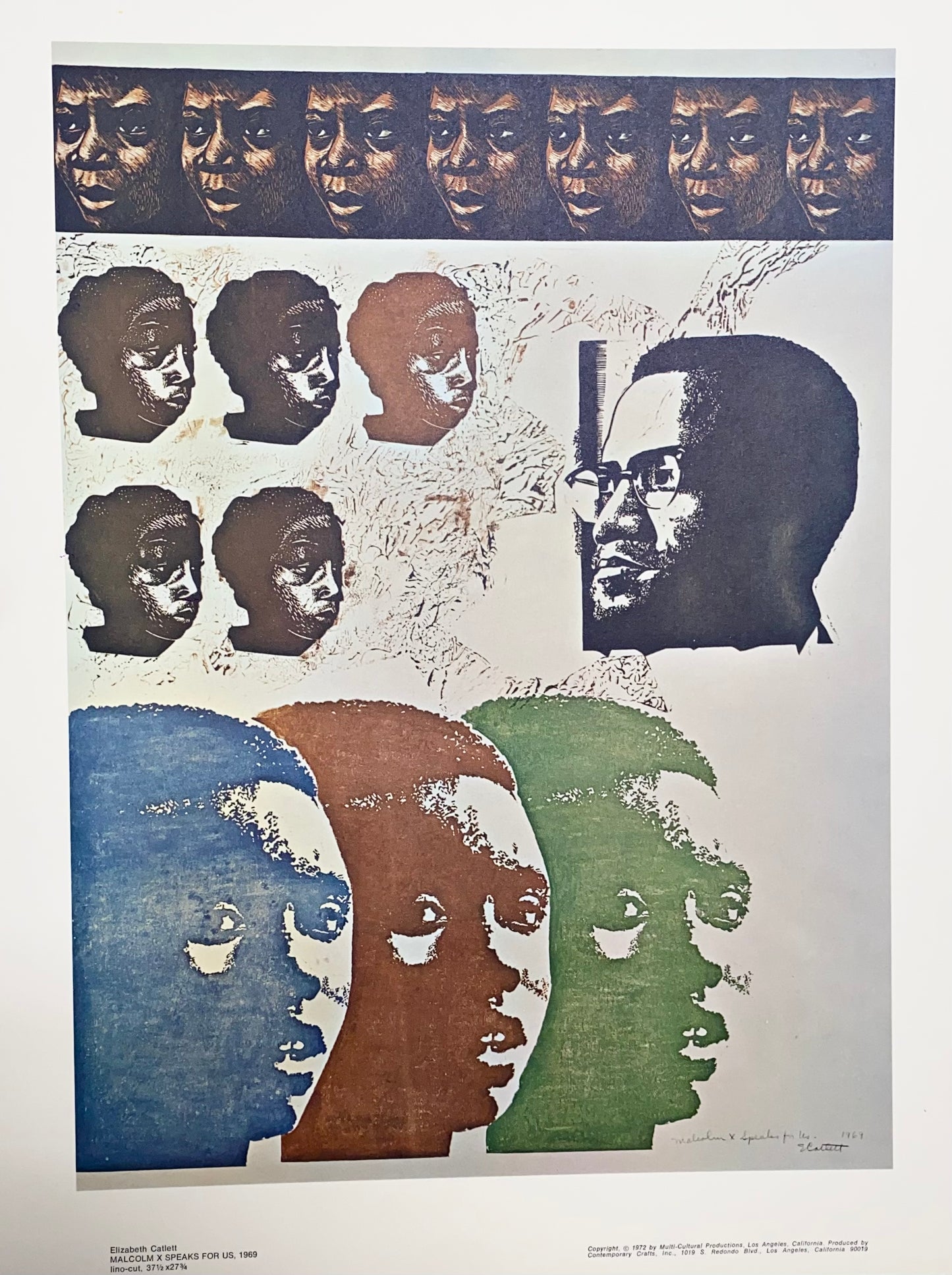 Elizabeth Catlett — Malcolm X Speaks for Us (1972)