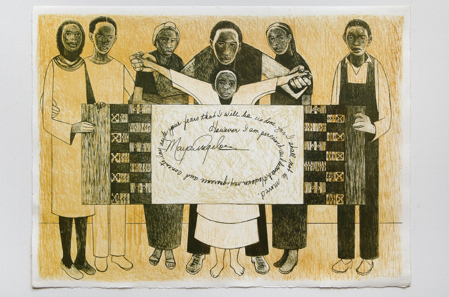 Samella Lewis — Together We Stand — Archive Lithograph (1997)